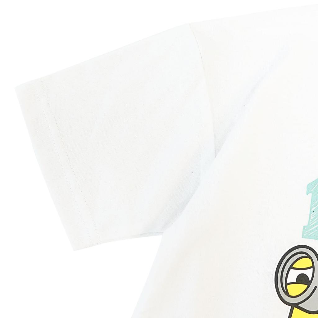 Fineplus Minions BELLO T-Shirt with Stuart, Kevin, Bob, and Tim Print. Character Merchandise.
