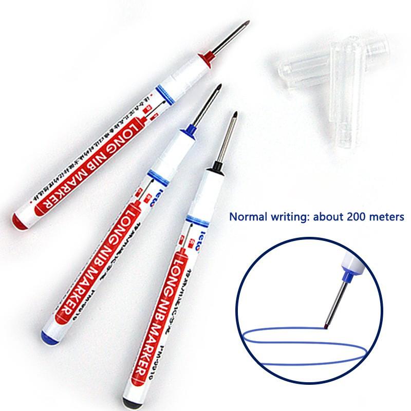 6Pcs/Set 20mm Long Nib Head Markers for Metal Perforating Pen, Waterproof, Bathroom, Woodworking Decoration, Multi-Purpose