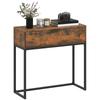Konsolentisch Flurtisch mit Schublade, Industrielles Design, Flur Wohnzimmer, 80x30x76 cm, Schwarz