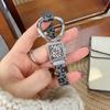 Ring Antique Square Leopard Print Mesh Belt Women'S Watch Women'S Niche Light Luxury Temperament Quartz