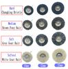 10 Stück/Beutel 2,35 mm Polierbürstenrad Zahnlabor Materialien Weiches Weißes Ziegenhaar/Ponyhaar/Borsten Rotationswerkzeuge Niedrige Geschwindigkeit Puffer