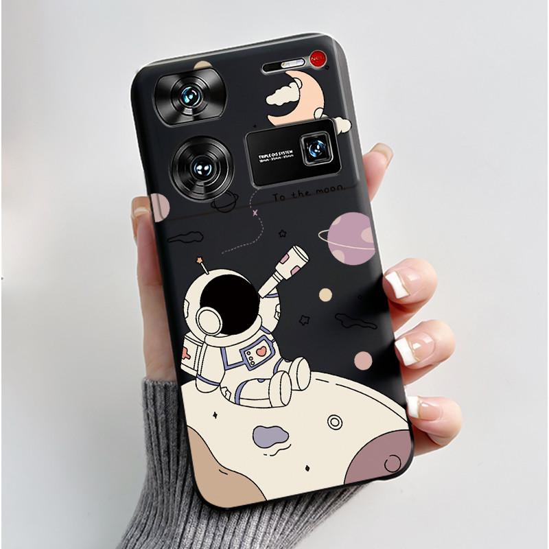 Cute Case For ZTE Nubia Z60 Ultra 5G Capa Fundas Printing Shells Protective Back Cover Soft Silicone Cartoon Black Casing Coque