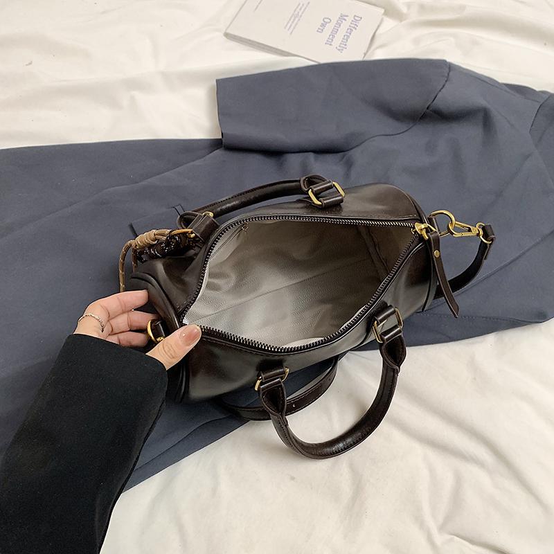 Retro Mode Handtasche schlicht und vielseitig PU-Gewebe Nischendesign Schulter-Umhängetasche