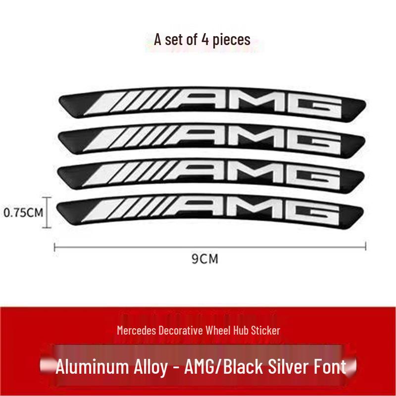 4MATIC AMG Brabus Emblem Sticker for Mercedes Wheel Rim Hub Decoration