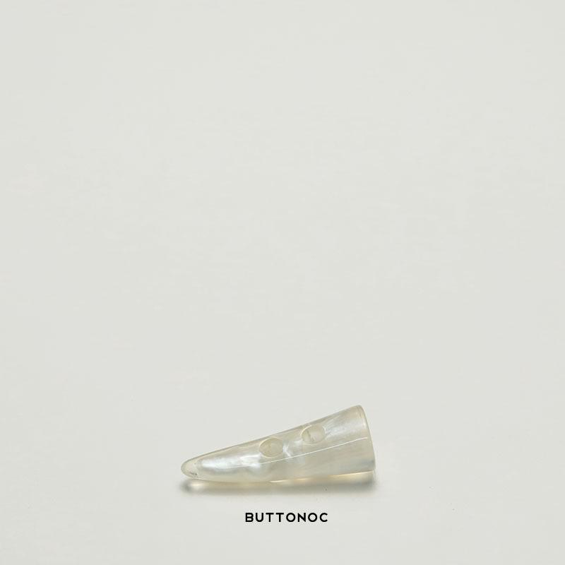 5Pcs Transparent Color Horn Tip Resin Button Two-Eye Coat Trench Coat Double-Sided Nylon Coat Hat Lock Tail Rope Buckle