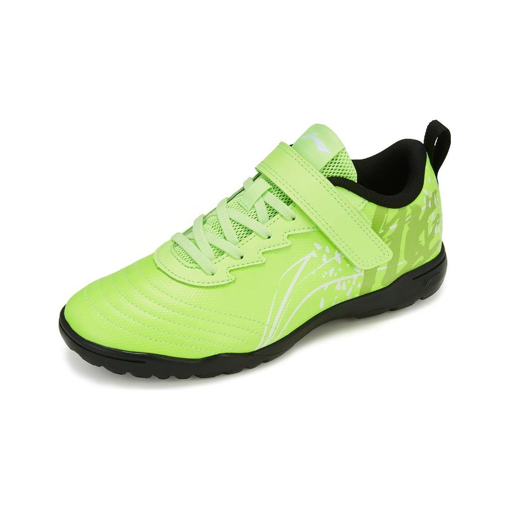 Li Ning Kids Strike 2.0 Anti-Slip Shock Absorbing Durable Low-Top Football Shoes Kids Football Shoes Fluorescent-Green YKGT004-1