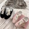 Leather Retro German Training Shoes Women's Flat Casual Shoes Lace-up Light Shoes