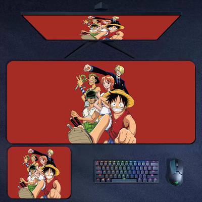 Premium Japanese Anime ONE PIECE Mouse Pad Oversized Cartoon Anime Laptop Keyboard Desk Pad Monkey D. Luffy Roronoa Zoro Non-slip Mouse Pad Peripheral