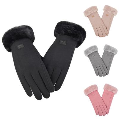 Touchscreen Fleece Insulated Gloves, Thermal Windproof Snow-Proof Warm Gloves Winter Sports Ski Riding Bike Mittens