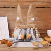 Long Legged Gnome Figurines Christmas Plush Decoration with Legs, Faceless Handmade Fabric Neutral Gifts for Friends Doll Figurines, Sitting Elf Home