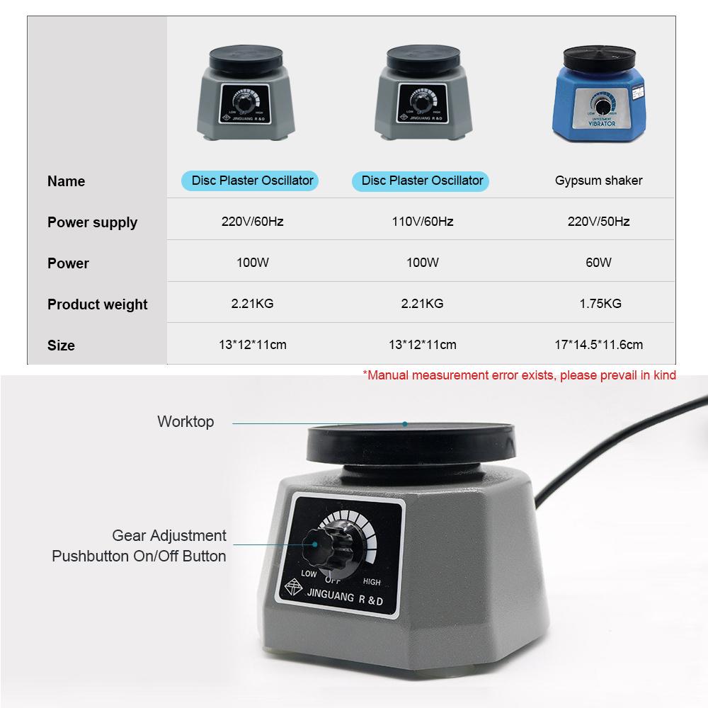 Lab Vibrator Round Shaker Oscillator Gypsum Mixing Machine Roundness Vibrador Laboratory Tool 100W Plaster Vibrator Plate