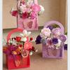 3PCS Butterfly Portable Flower Box Gift Box Flower Tote Bag Rose Candy Dessert Packaging Box Valentine's Day Weeding Gift