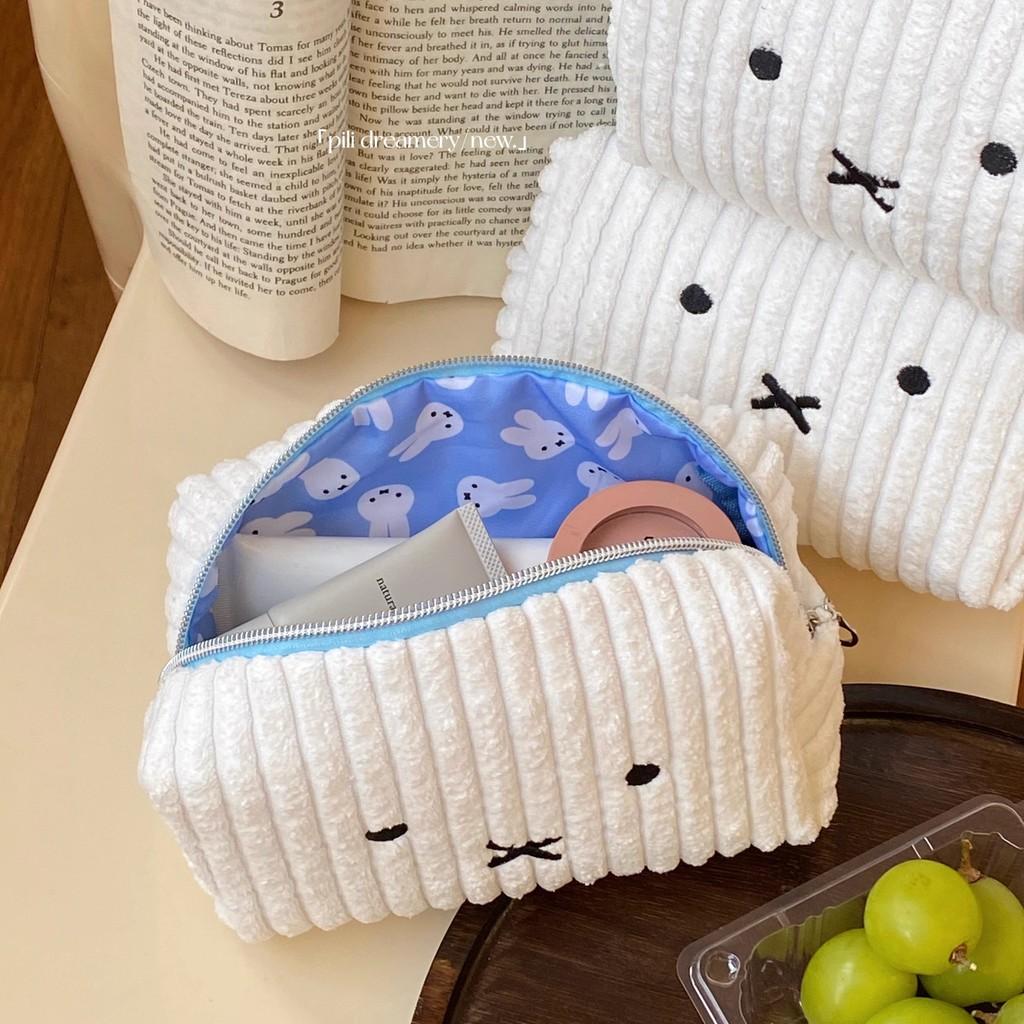 Miffy Plush Pencil Case For Girls Cute Style Large Capacity Stationery Organizer
