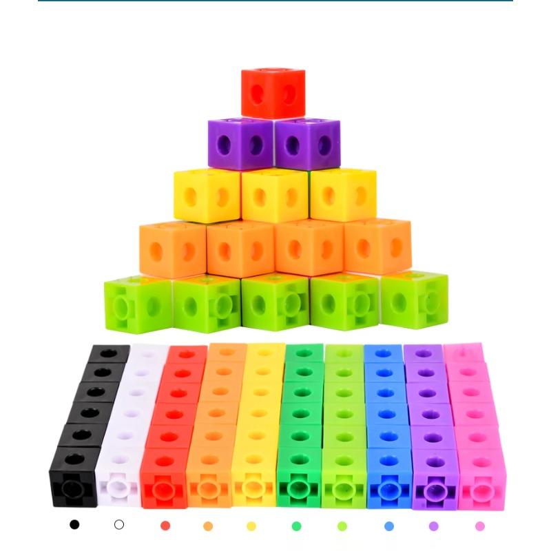 Magic Cube Puzzle Building Blocks Kindergarten Educational Color Recognition DIY Building Blocks Toys Gifts with Changing Colors