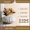 Decorative Big Belly Ceramic Vase with Light Luxury Style