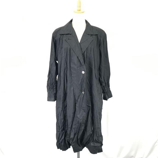

Sanyo Japan Nylon Long Coat 9AR M Black Water Repellent Coat Jacket Jumper(USED)