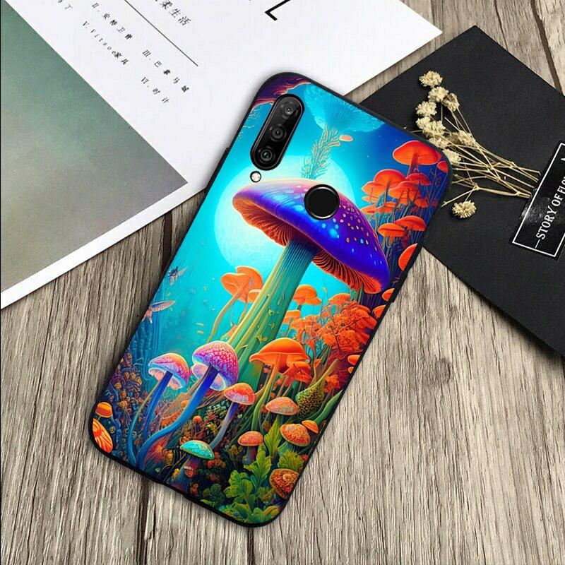 Weird Trippy Mushroom For Huawei Nova Y72 Y73 Y90 Y70 Y60 Y91 Y61 12s 12i 11i 8i 9 10 SE P40 Lite P60 P30 Pro Case