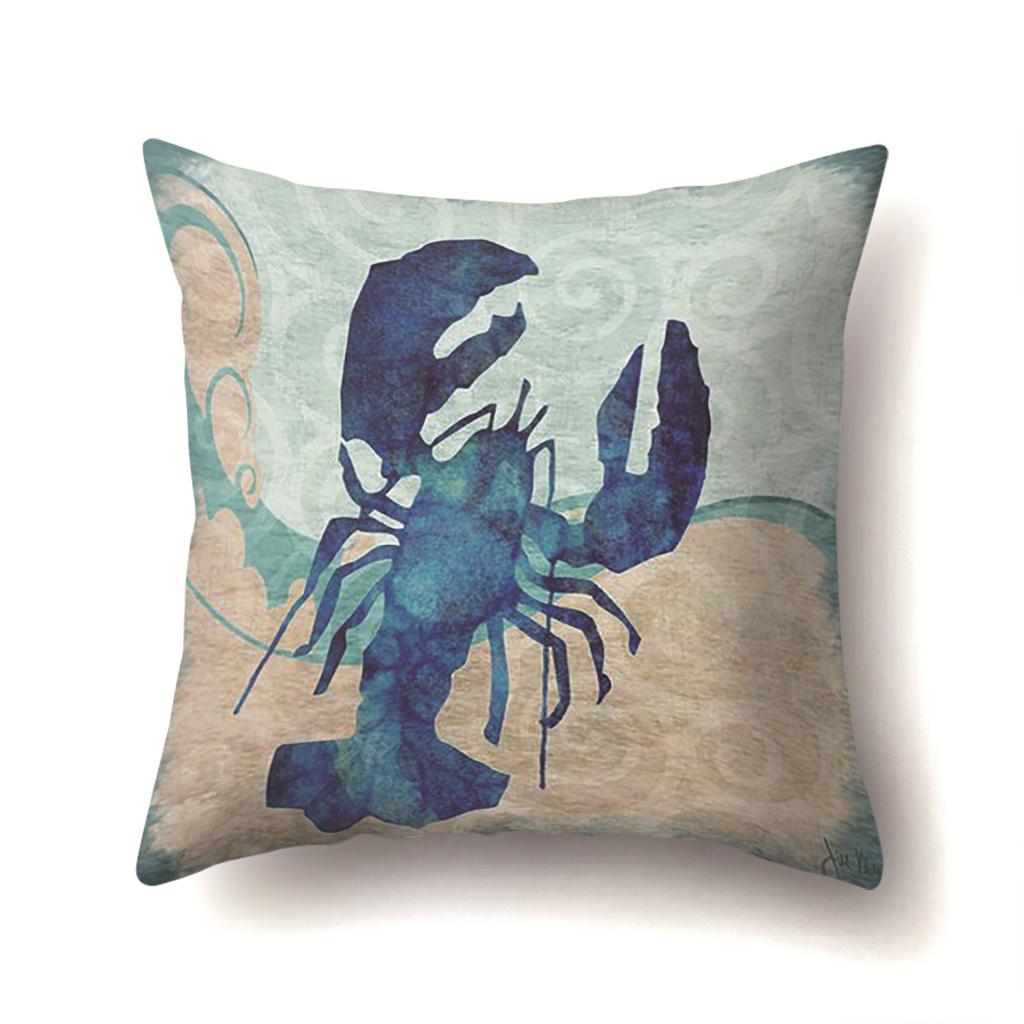 New European-style Polyester Pillow Case Marine Life Pillow Fashionable Simple Home