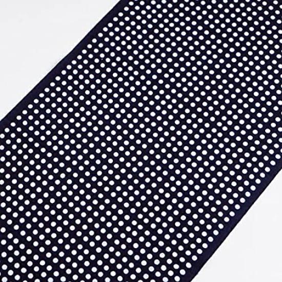Kamawanu Chusen Dyeing Tenugui Hand Navy Blue with Dot 33cm x Navy Blue with Dyed Bean (Japanese Towel), Pattern, Size 90cm, 100% Cotton,