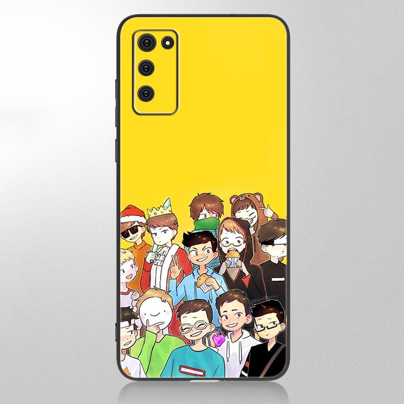 Dream Smp War Cartoon Case For Samsung Galaxy A12 A02S A22 A32 A52 A72 A71 A51 A41 A31 A21 A11 A50 A70 A10S A20S Black Cover