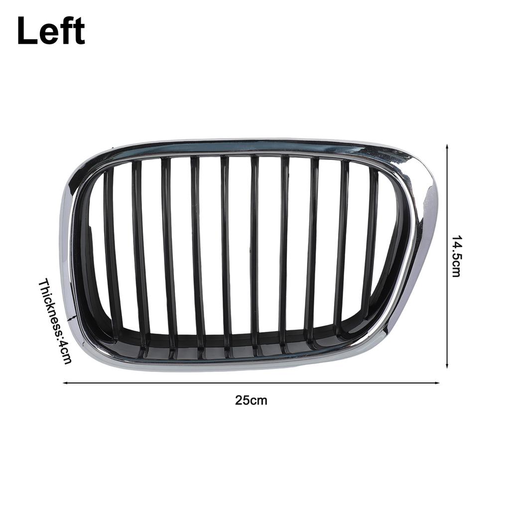 For BMW For E39 1997-2003 Front Kidney Grille Left and Right for 5 Series Sedan 525i 528i 540i M5 OEM Fit Chrome Black
