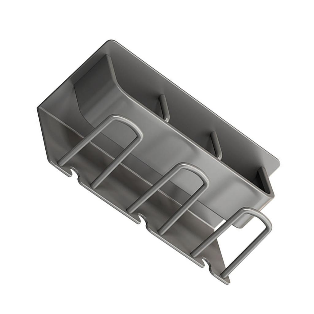 Toothbrush Holder Rack Punch Free Wall Mounted Space Saving Electric Toothbrush Hanger Rack Bathroom Accessories Gray 3