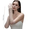 Bridal Gloves Heavy Handmade Beading Elegant Long Elegant Slim Wedding Dinner Party Tulle Gloves Wedding Accessories