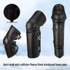 Windproof PU Winter Motorcycle Knee Pads, Long & Short Styles, with Hard Shell Warm Leg Guards