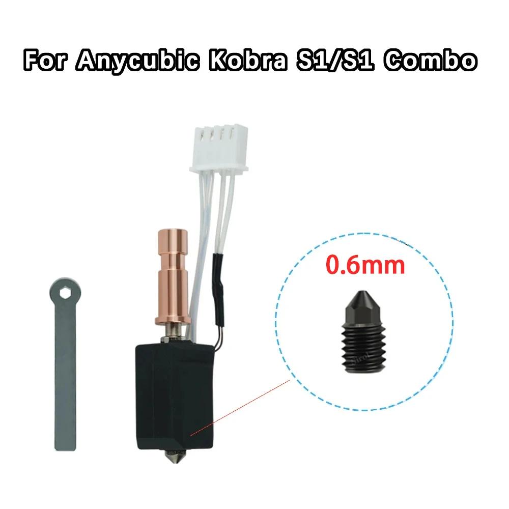 For Anycubic Kobra S1 Hotend Upgrade Ceramic Heating Nozzle Kobra S1 Combo Hotend S1C 24V 48W Rapid Heating Kobra S1 Accessory