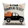 Thanksgiving Linen Pillowcase Autumn Pumpkin Print Pillow Cushion Cover