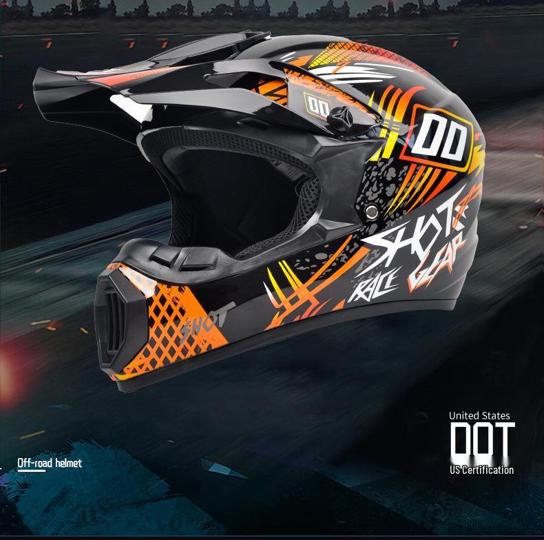 DOT Certified Cross-Border Full Face Off-Road Motorcycle & Mountain Bike Helmet