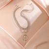 Niche Sword-Shaped Exaggerated Fringed Necklace Female, Personalized Hip-Hop Trendy Suit, Ring Chain Necklace