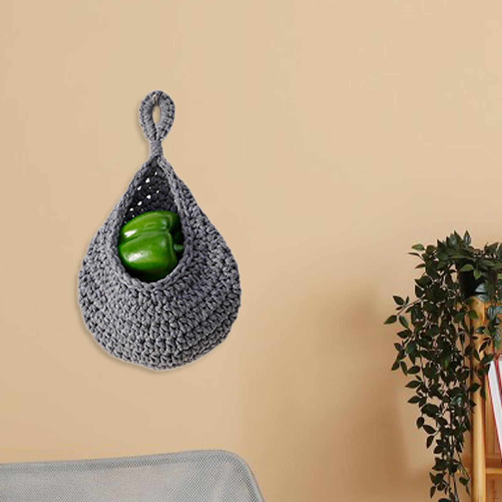 

Настенная подвесная корзина Droplet в стиле бохо-декор, плетеное кашпо для гостиной 21cmx27cm серый