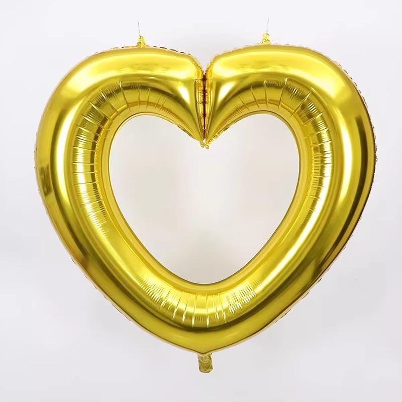 40 inch Heart Balloons Hollow Hook Love Hearts Aluminum Film Balloon Wedding Party decor Love Balloon for Birthday Photo shoots