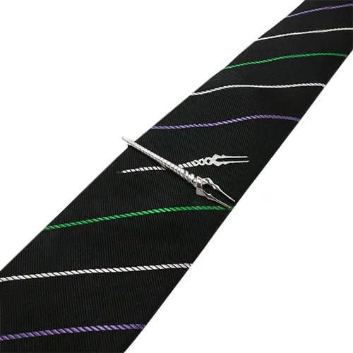 Evangelion x SWANK Spear of Longinus Silver Tie Clip and Necktie Set (eva-2021-tie02)