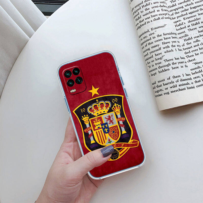 RT25 Spain Flag Case for Motorola E7 G6 G7 G8 G9 Plus Power Play G10 G20 G04 E30 E40 E22 E20 E13 E15 G22 G23 G05 G75 G35 G55
