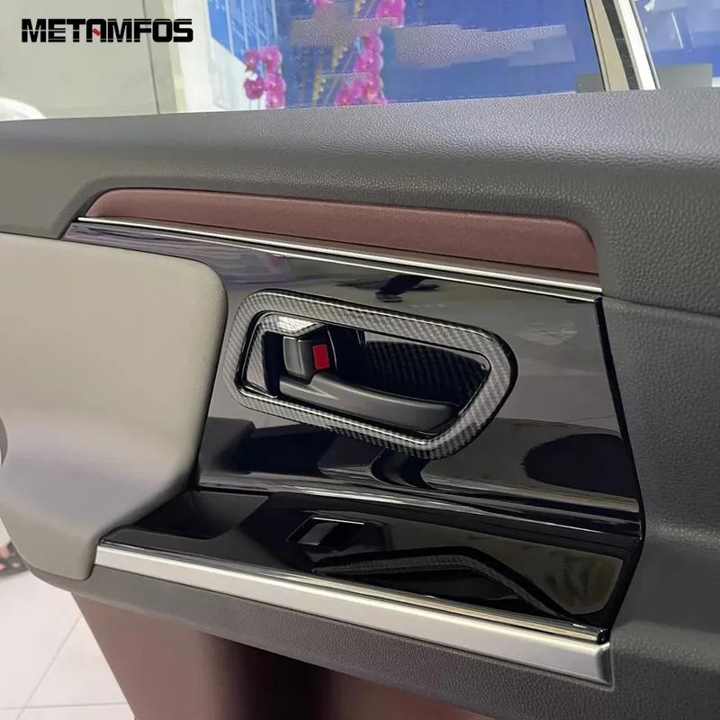 For Toyota bz4x - 2024 2025 Carbon Fiber ide Door Handle Bowl Cover Trim Sticker Interior Accessories Car Styling