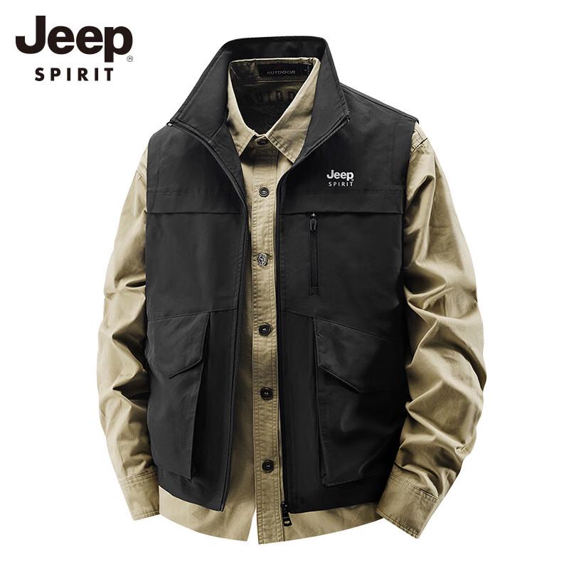 JEEP SPIRIT Men s Outdoor Multi-Pocket Vest 4XL