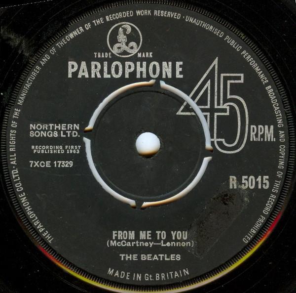 

7-дюймовая пластинка BEATLES - From Me To You R5015 Parlophone 1963 UK Рок Б/У
