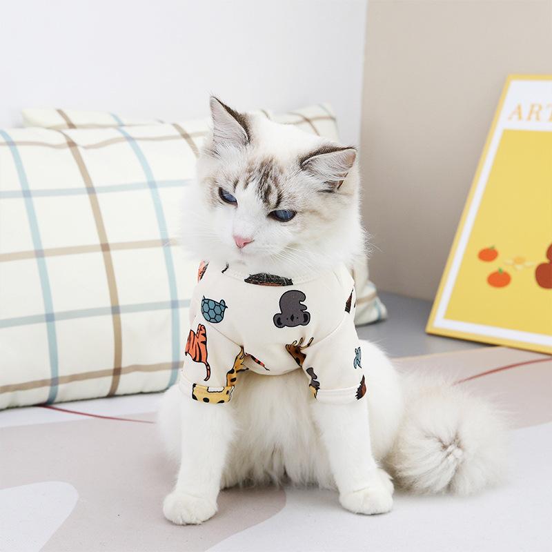 

Новая одежда для кошек, удобная футболка с котенком, такая же одежда для собак и кошек, длинношерстная кошка, дракон ли L белый