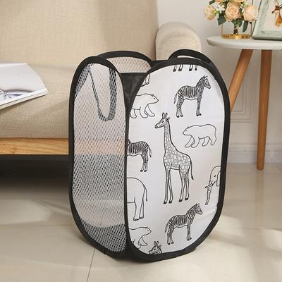 Dirty Clothes Basket Cartoon Garment Storage Flexible Animal Pattern Laundry Bag Dorm Supplies