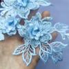 1pair Embroidered Three-dimensional Lace On Flower Wedding Dress Accessories DIY Lace Stickers Bridal Dress Decoration