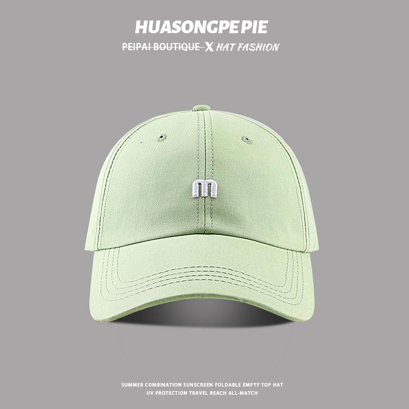 Spring and summer baseball cap casual versatile simple M embroidery letter cap juvenile visor M(56-58cm)