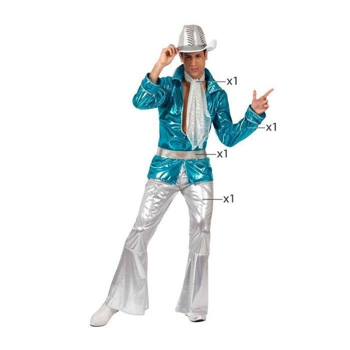 Déguisement Homme Disco Bleu
