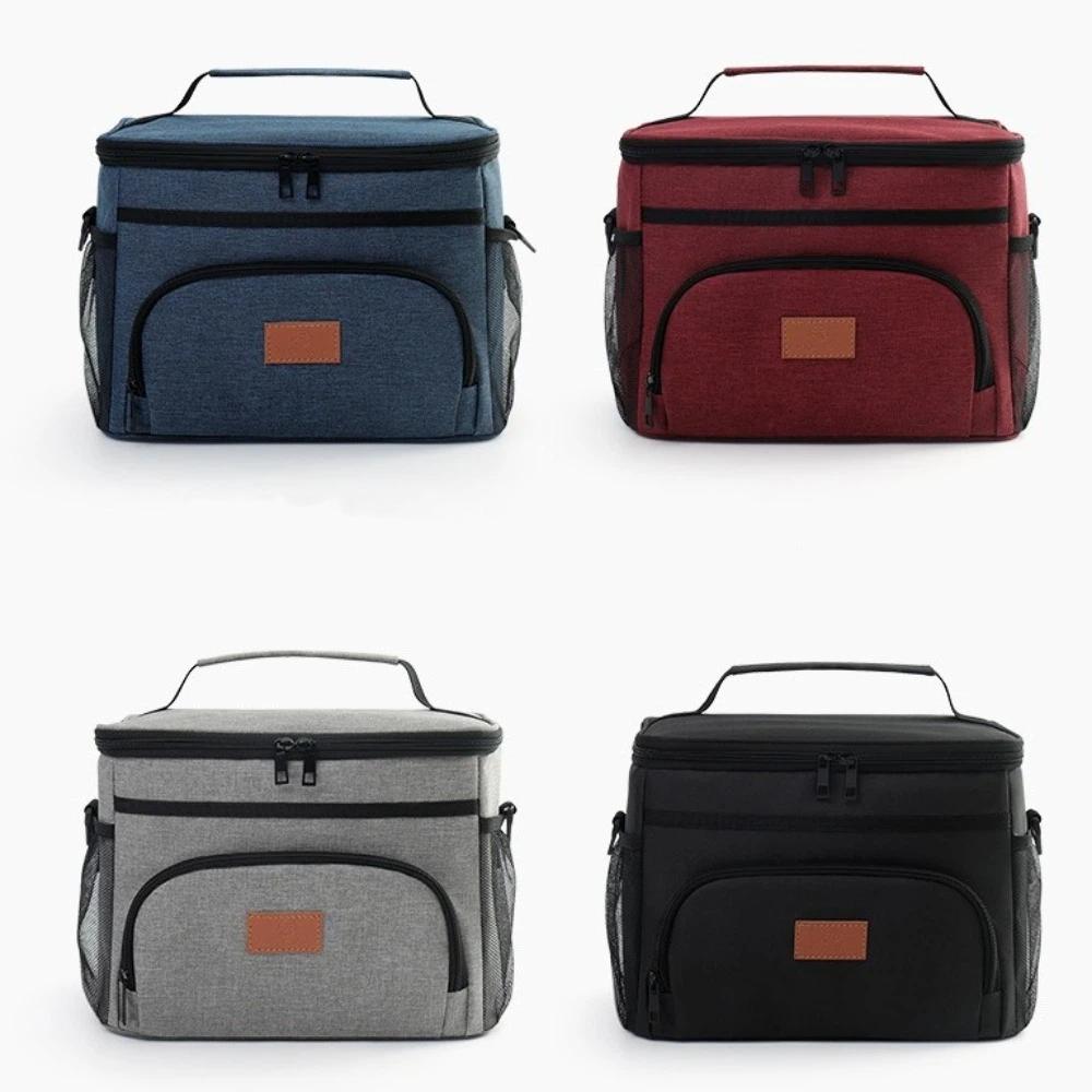 New Double Layer Insulated Thermal Bag Waterproof Portable Lunch Box Durable Handle Large Capacity Cooler Lunch Bag