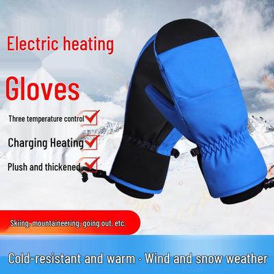 Unisex Heated Winter Mittens: Waterproof, Warm, and Ideal for Hiking, Skiing, Electric Biking, and Motorcycling.