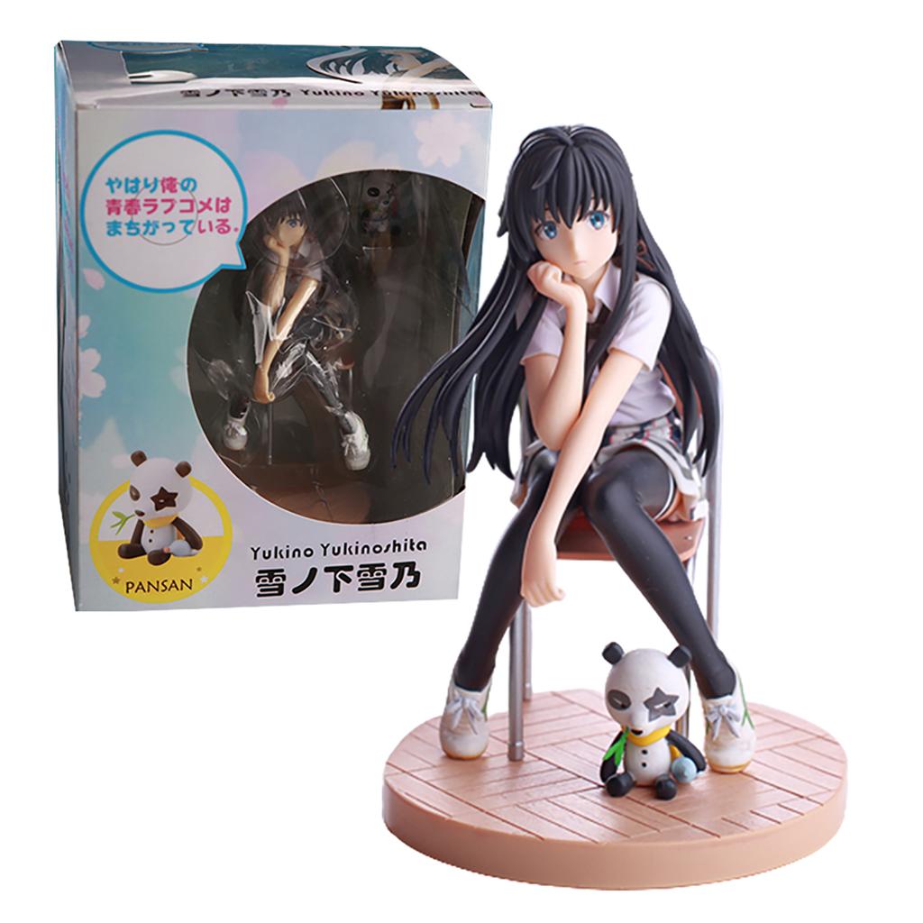 13CM Funny Japan Anime My Teen Romantic Comedy Yukinoshita Yukino Figure Model Dolls Toys PVC Collect Gift Sitting Position