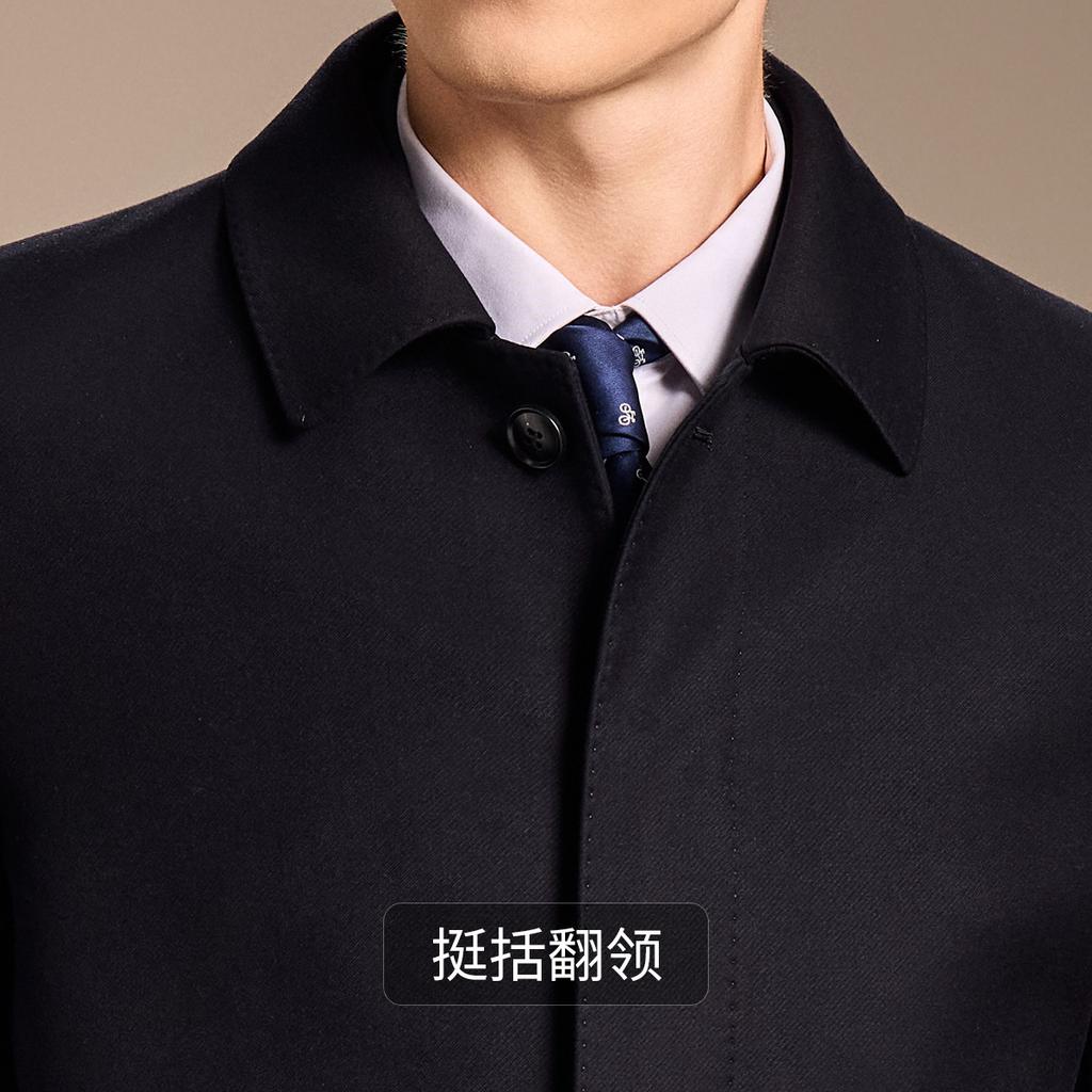 Long luxury coat for autumn and winter, warm and comfortable, stylish and easy to maintain men's woolen coat