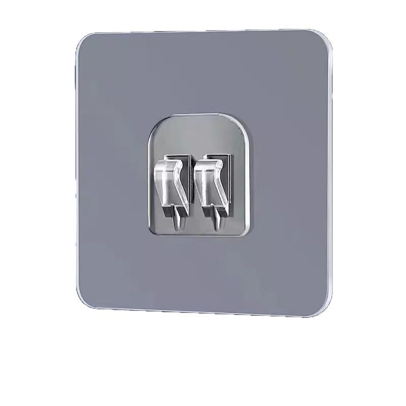 Průhledný samolepicí dvojitý háček bez vrtání pro montáž na zeď