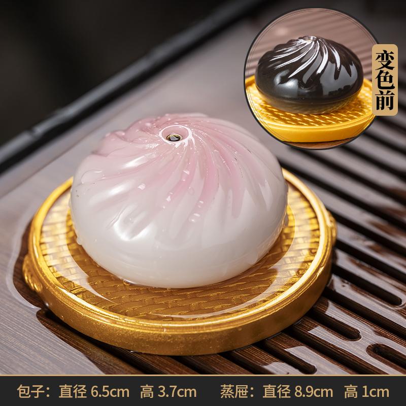 

Маленькие булочки, меняющие цвет, чайные питомцы, креативные украшения для чайной доски, декоративные бытовые полимерные ремесла, аксессуары для чайной посуды белый